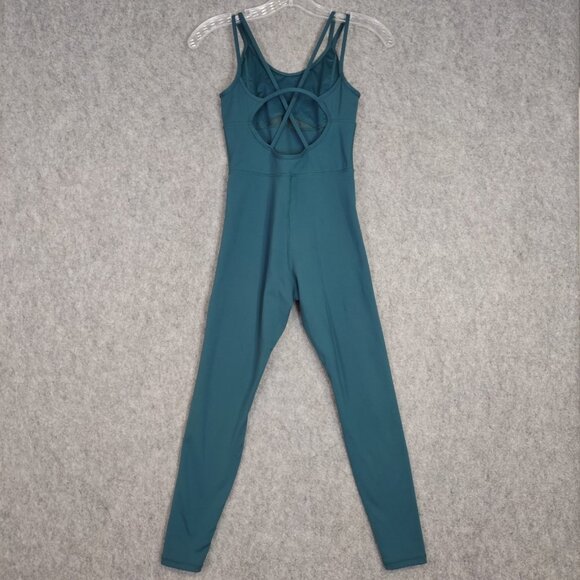 Love Soft Jumpsuit Womens Sz XS Green Yoga Athletic Move Stretch Poly Spandex - Picture 5 of 10